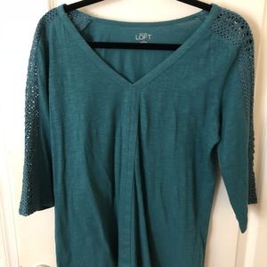 Loft Crochet Sleeved Top